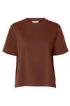 Essential Ss Boxy Tee Cherry Mahogany