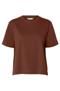 Essential Ss Boxy Tee Cherry Mahogany