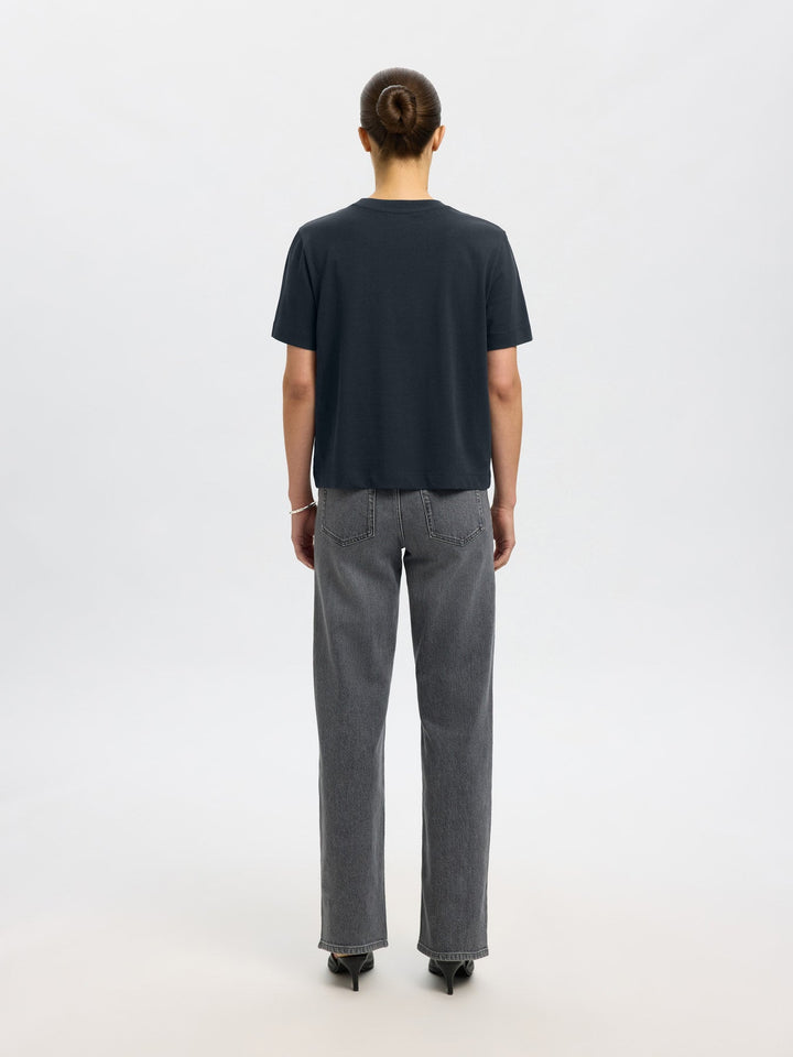 Essential Ss Boxy Tee Dark Sapphire | Topper | Smuk
