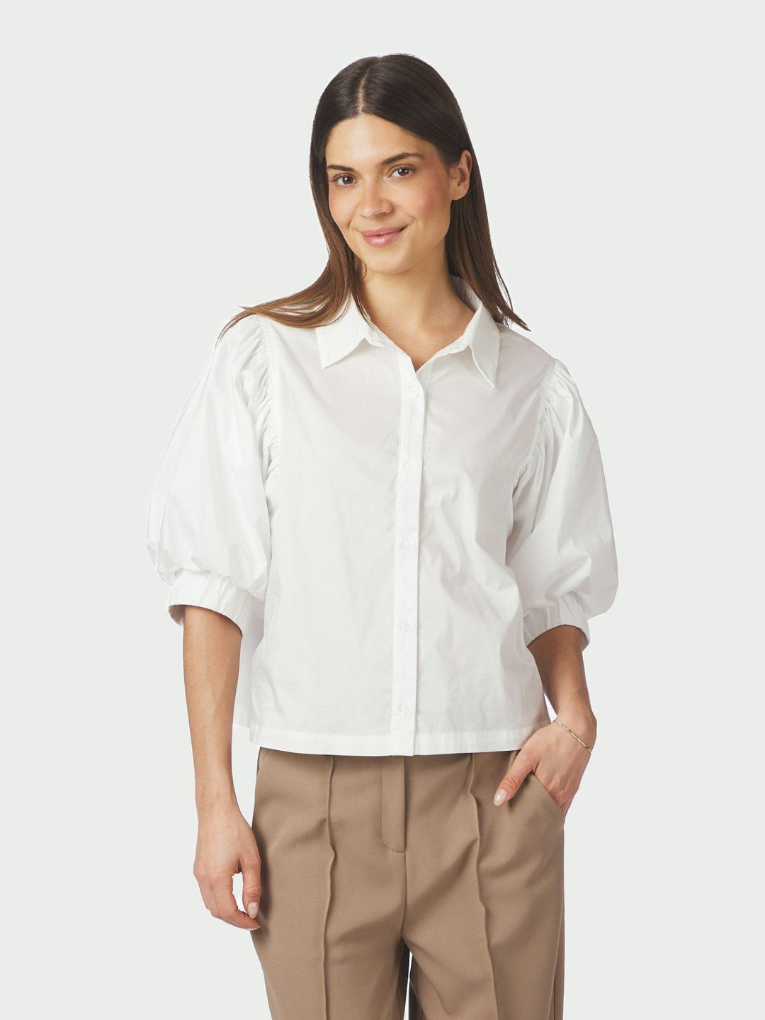 Etta Poplin Shirt White | Skjorter og bluser | Smuk