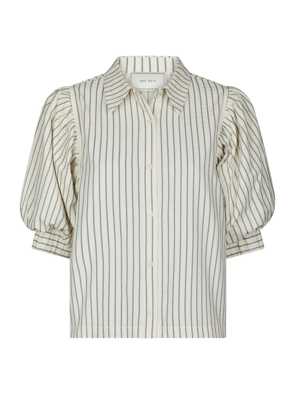 Etta Slim Stripe Shirt Off White | Skjorter og bluser | Smuk