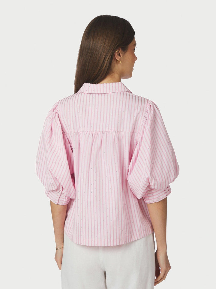 Etta Soft Stripe Stone Shirt Light Pink | Skjorter og bluser | Smuk