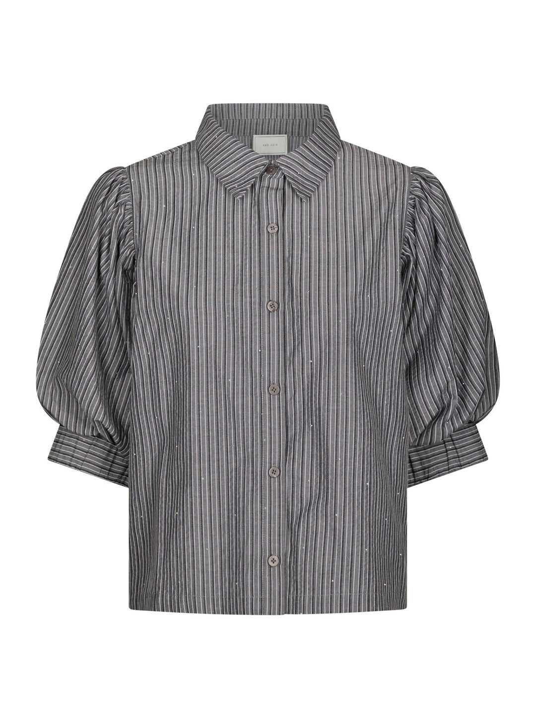 Etta Stripe B Shirt Dark Grey | Skjorter og bluser | Smuk
