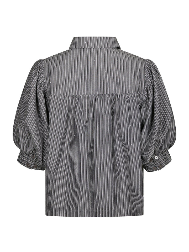 Etta Stripe B Shirt Dark Grey | Skjorter og bluser | Smuk