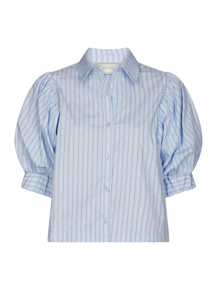Etta Stripe Stone Shirt Light Blue | Skjorter og bluser | Smuk