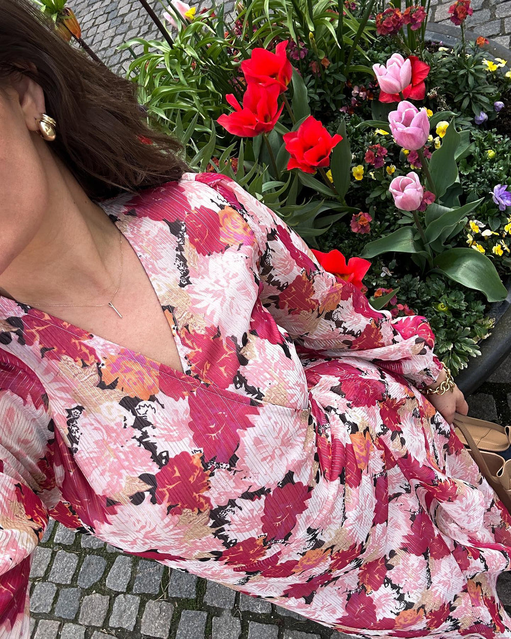 Eva Maxi Flower Dress Pink | Kjoler | Smuk - Dameklær på nett