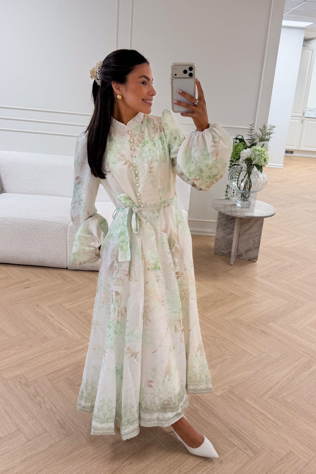 Evy Midi Dress Vert | Kjoler | Smuk