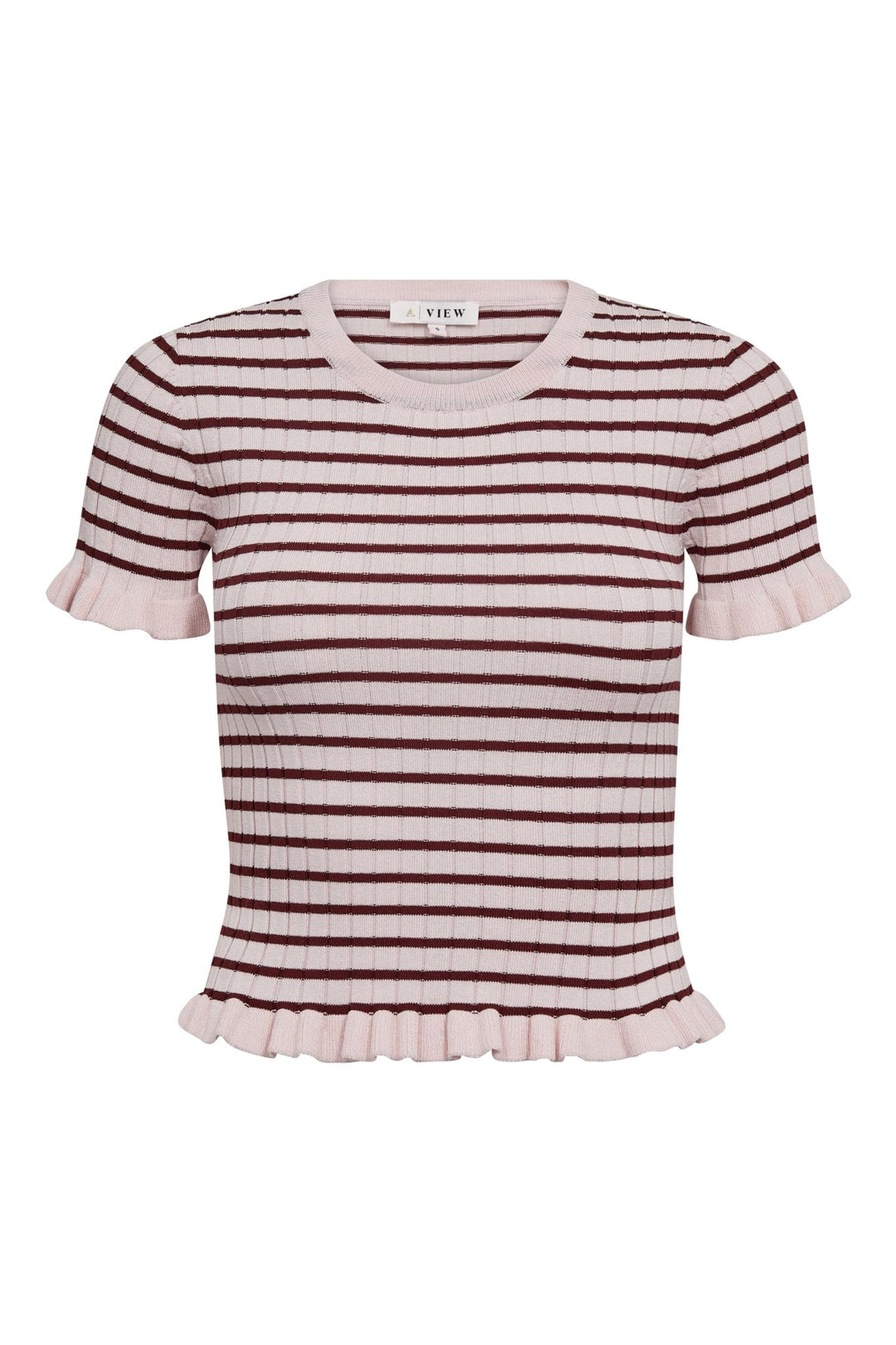 Fabi Knit Top Bordeaux/Rose | Topper | Smuk