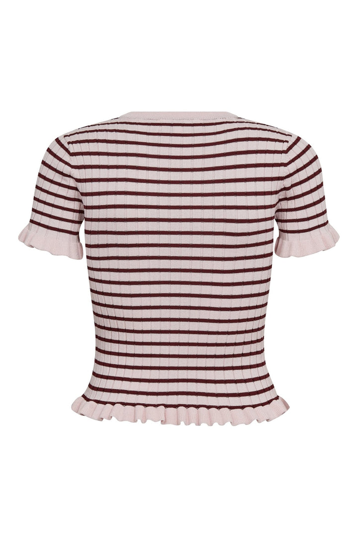 Fabi Knit Top Bordeaux/Rose | Topper | Smuk
