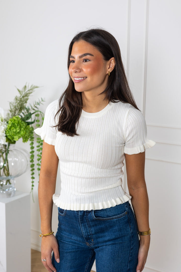 Fabi Knit Top White | Genser | Smuk