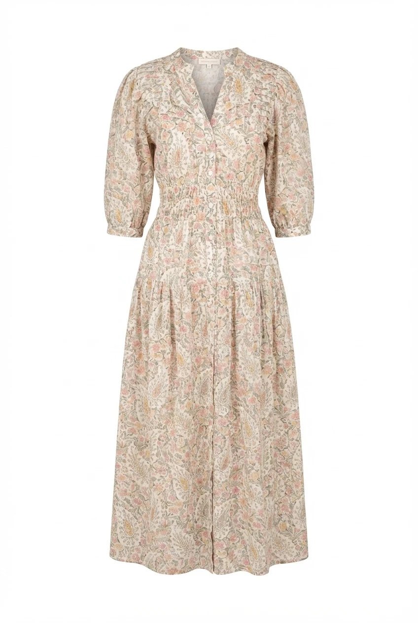 Fabienne Dress Pink Garden | Kjoler | Smuk