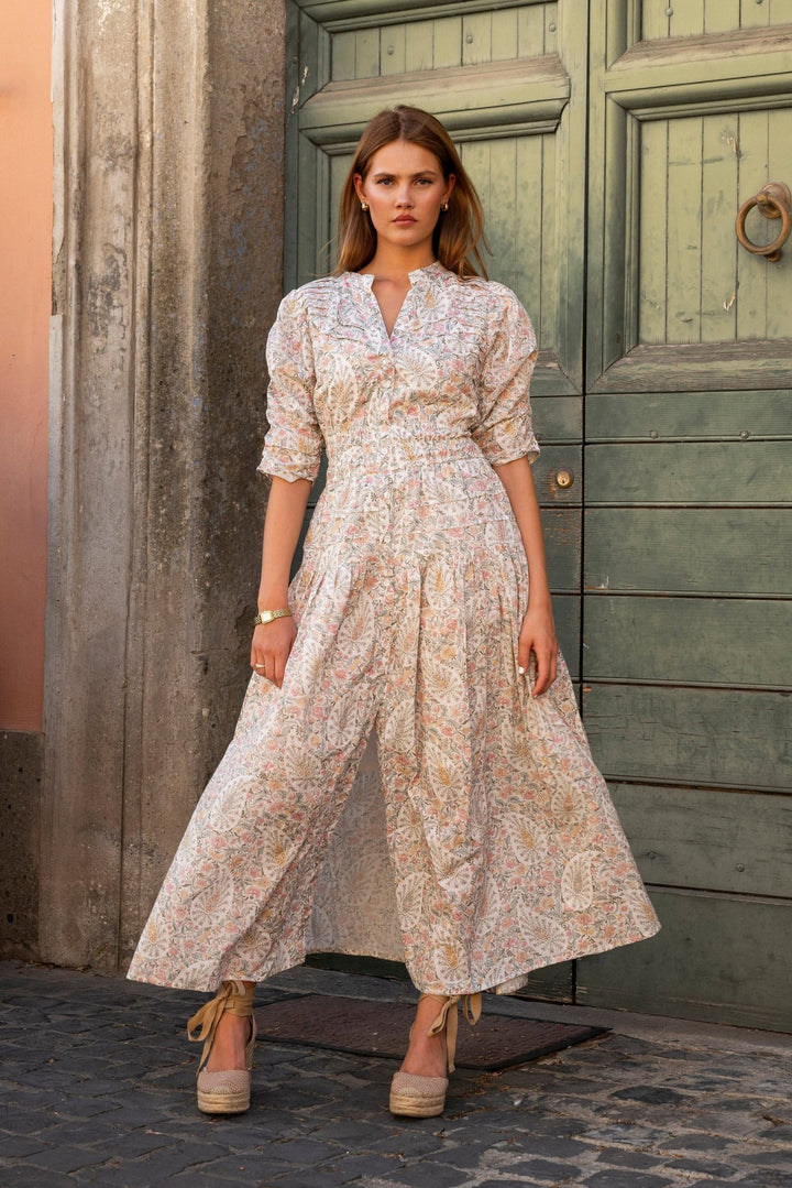 Fabienne Dress Pink Garden | Kjoler | Smuk