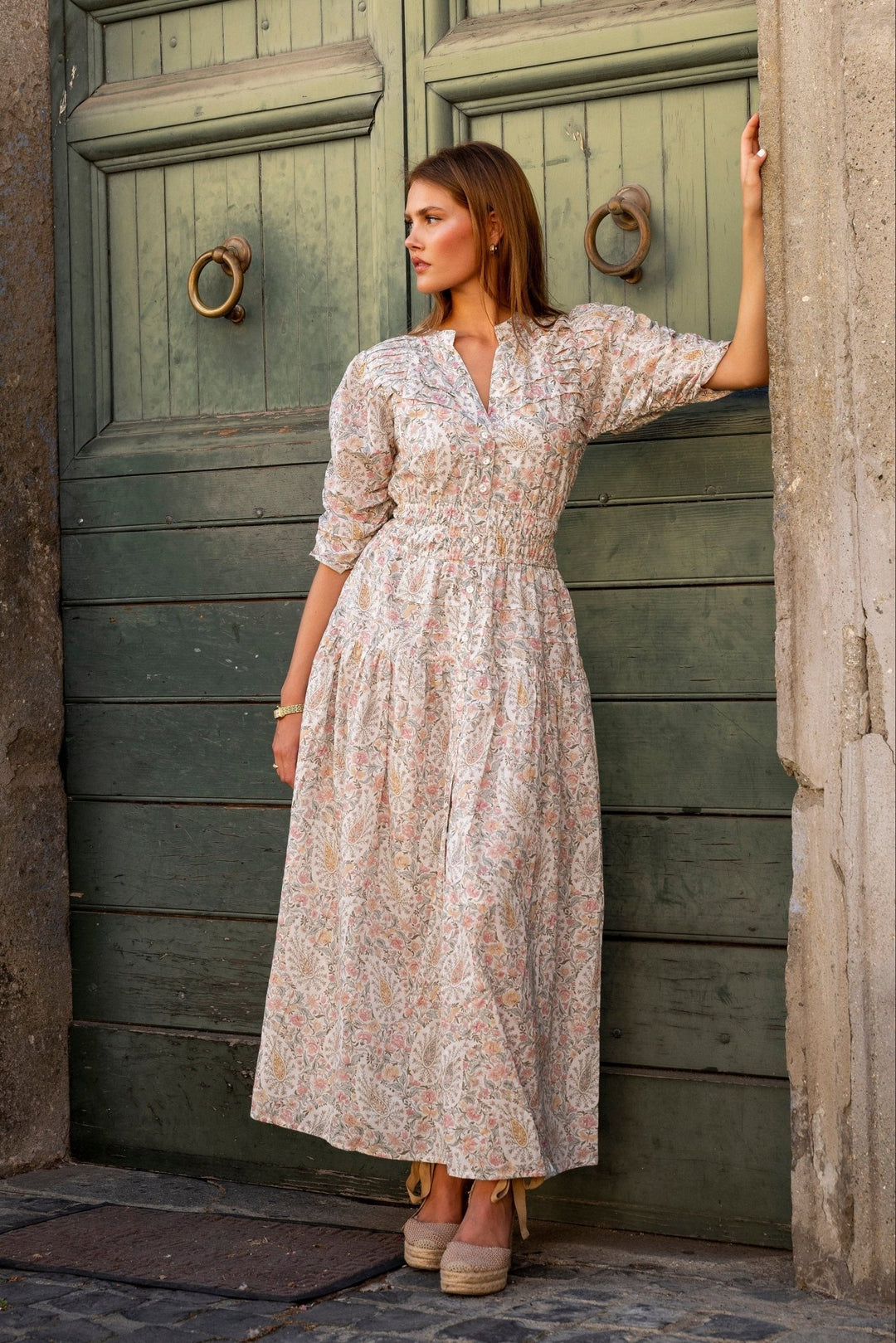 Fabienne Dress Pink Garden | Kjoler | Smuk