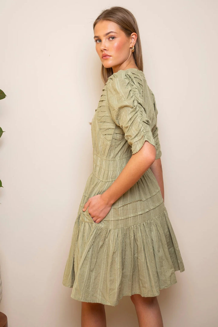 Fabienne Mini Dress Soft Sage | Kjoler | Smuk - Dameklær på nett
