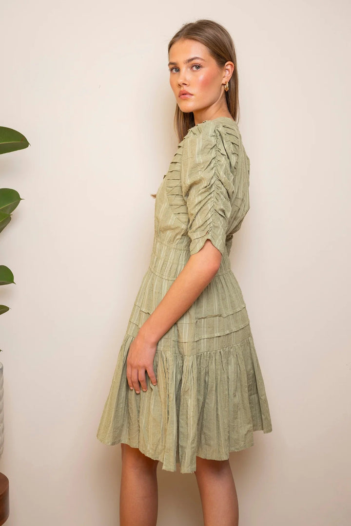 Fabienne Mini Dress Soft Sage | Kjoler | Smuk - Dameklær på nett