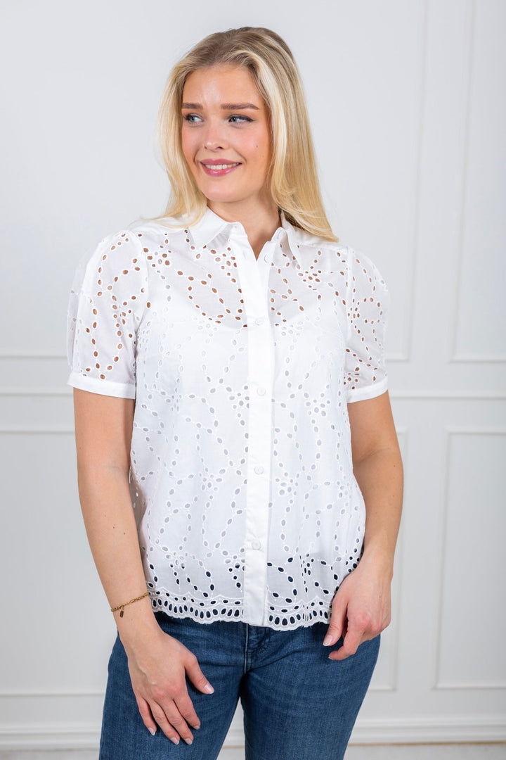 Faithiw Shirt Pure White | Skjorter og bluser | Smuk - Dameklær på nett