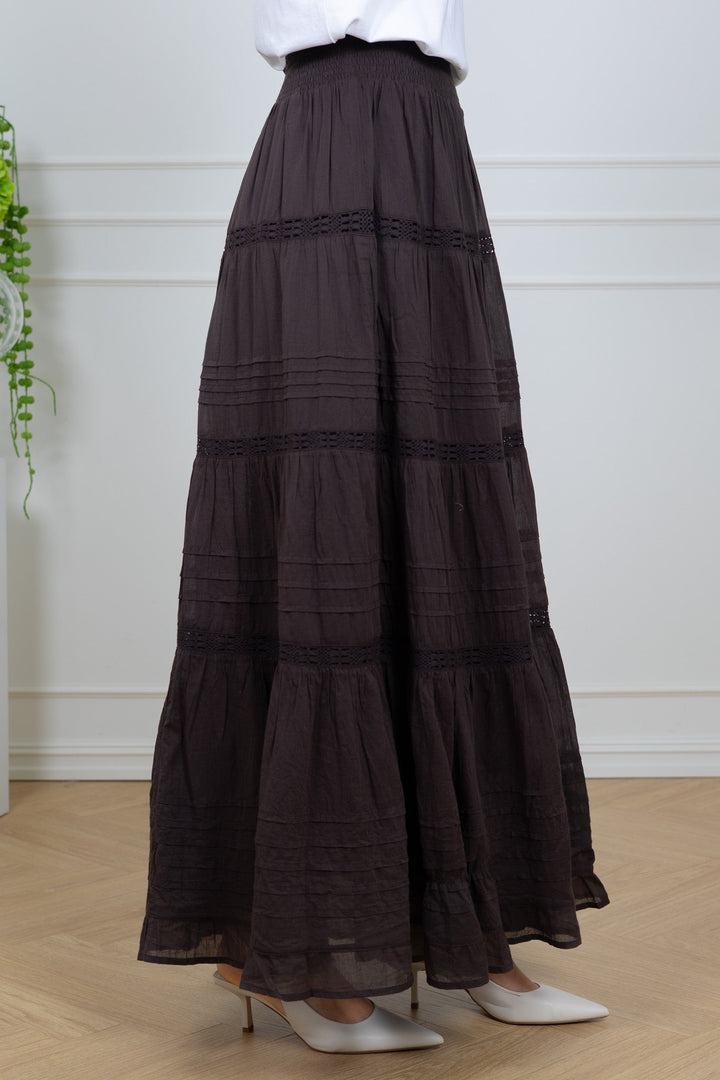 Felicia S Voile Skirt Dark Brown | Skjørt | Smuk