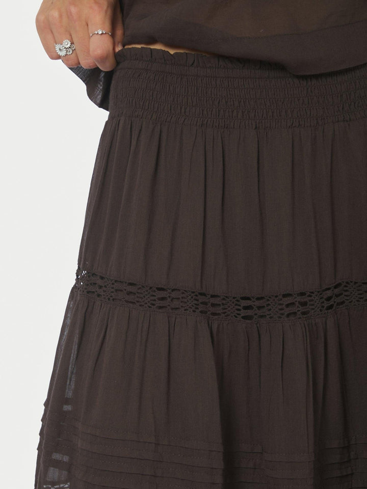 Felicia S Voile Skirt Dark Brown | Skjørt | Smuk