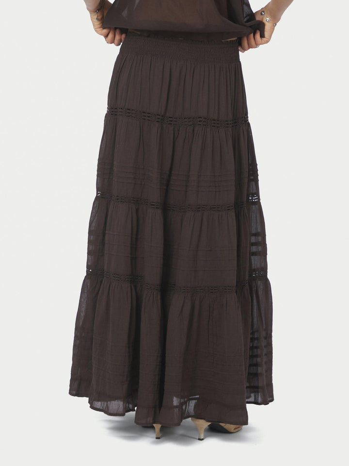 Felicia S Voile Skirt Dark Brown | Skjørt | Smuk