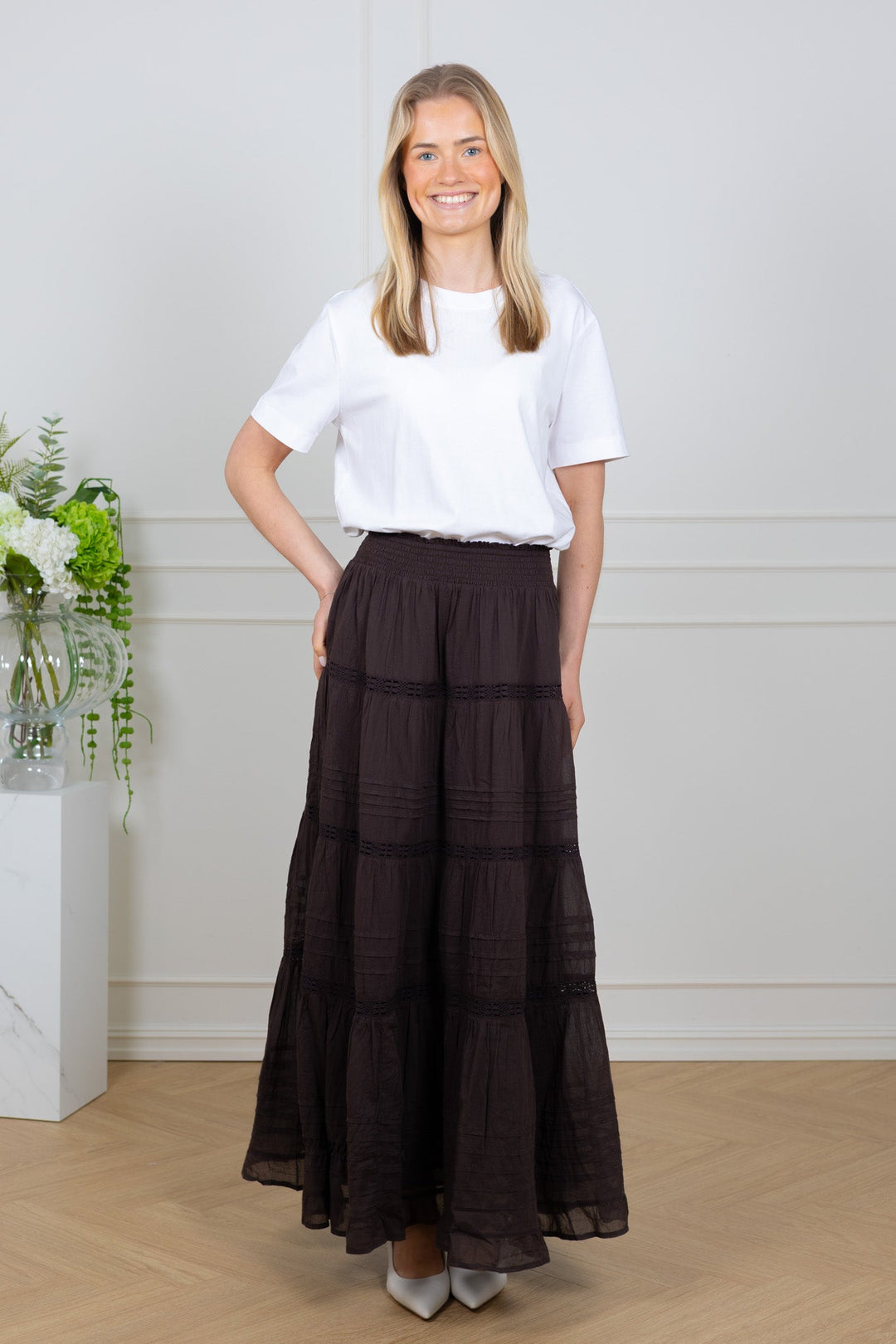 Felicia S Voile Skirt Dark Brown | Skjørt | Smuk
