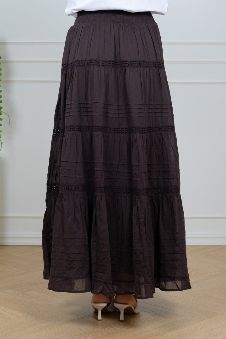 Felicia S Voile Skirt Dark Brown | Skjørt | Smuk