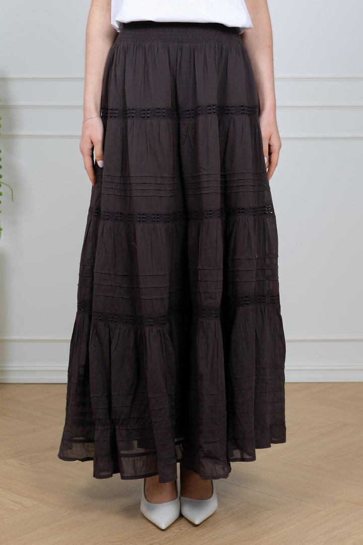 Felicia S Voile Skirt Dark Brown | Skjørt | Smuk