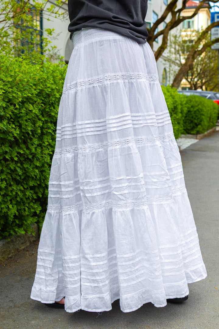 Felicia S Voile Skirt White | Skjørt | Smuk