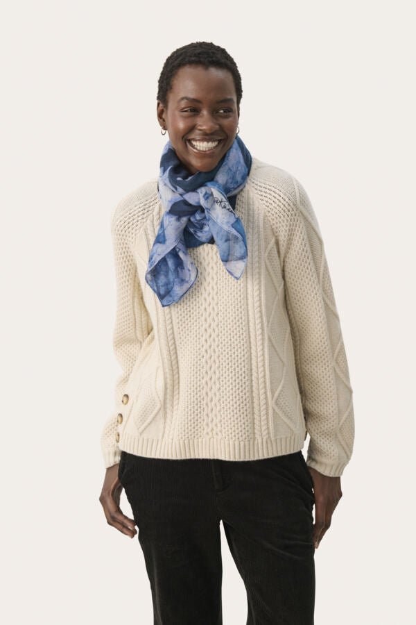Felisiapw Scarf Blue Leaf | Accessories | Smuk - Dameklær på nett