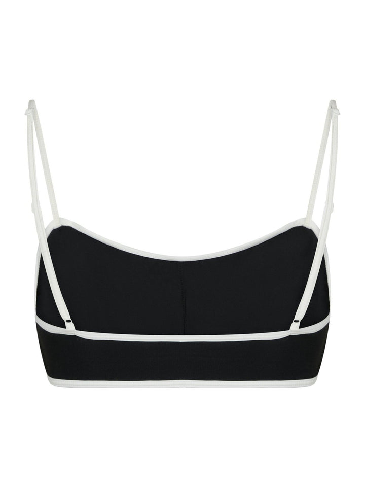 Fia Solid Contrast Bikini Top Black/White | Badetøy | Smuk