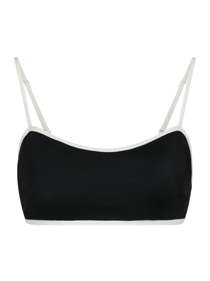 Fia Solid Contrast Bikini Top Black/White | Badetøy | Smuk