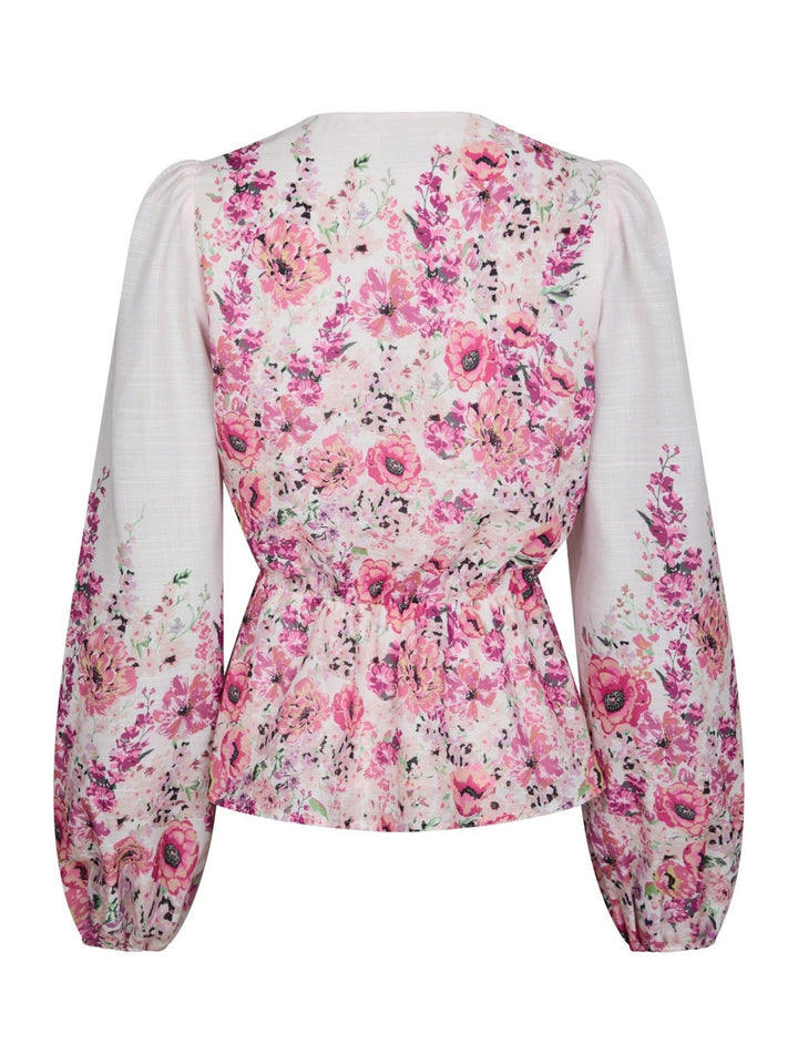 Fie Flower Print Blouse Rose | Skjorter og bluser | Smuk - Dameklær på nett