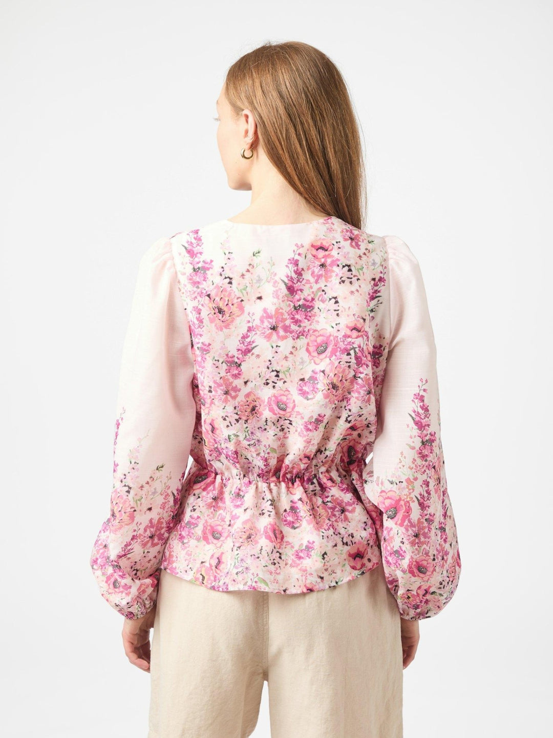 Fie Flower Print Blouse Rose | Skjorter og bluser | Smuk - Dameklær på nett