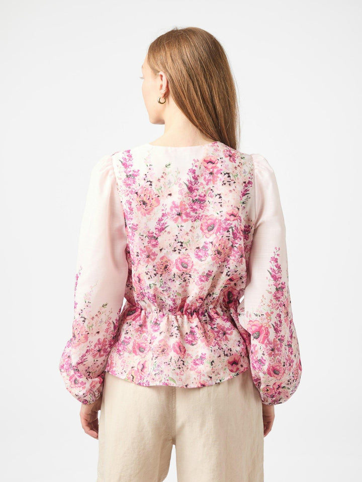 Fie Flower Print Blouse Rose | Skjorter og bluser | Smuk - Dameklær på nett