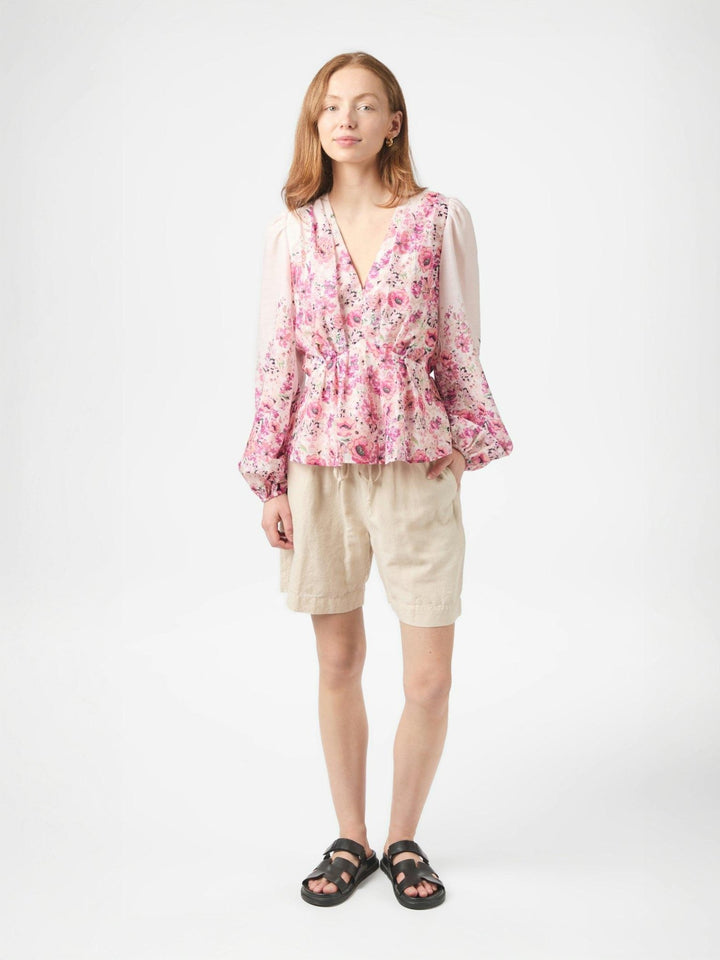 Fie Flower Print Blouse Rose | Skjorter og bluser | Smuk - Dameklær på nett