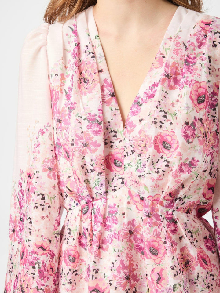 Fie Flower Print Blouse Rose | Skjorter og bluser | Smuk - Dameklær på nett