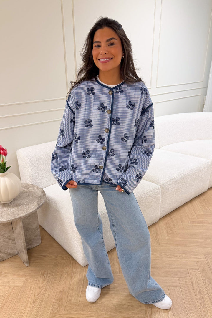 Fina Jacket Blue/Off White | Yttertøy | Smuk