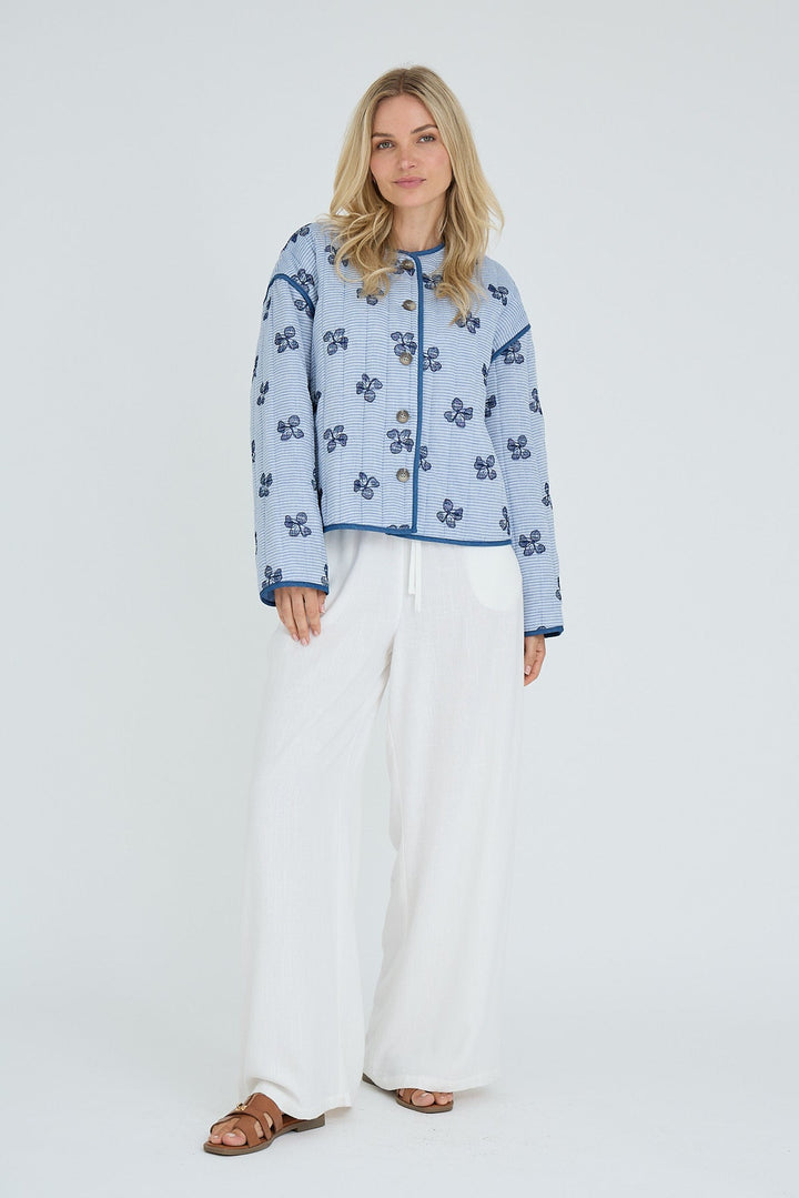 Fina Jacket Blue/Off White | Yttertøy | Smuk