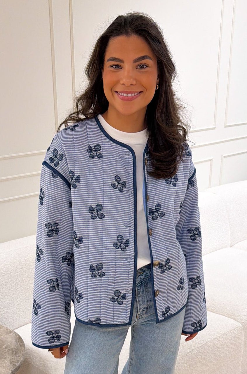 Fina Jacket Blue/Off White | Yttertøy | Smuk