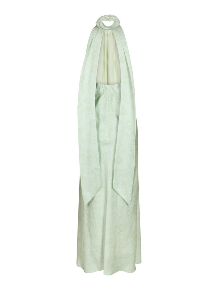 Fiona Pattern Satin Dress Light Green | Kjoler | Smuk