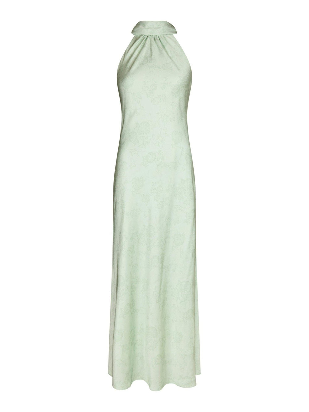 Fiona Pattern Satin Dress Light Green | Kjoler | Smuk