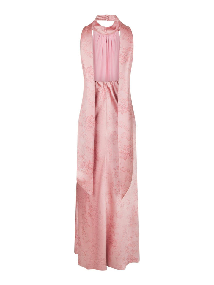 Fiona Pattern Satin Dress Light Pink | Kjoler | Smuk