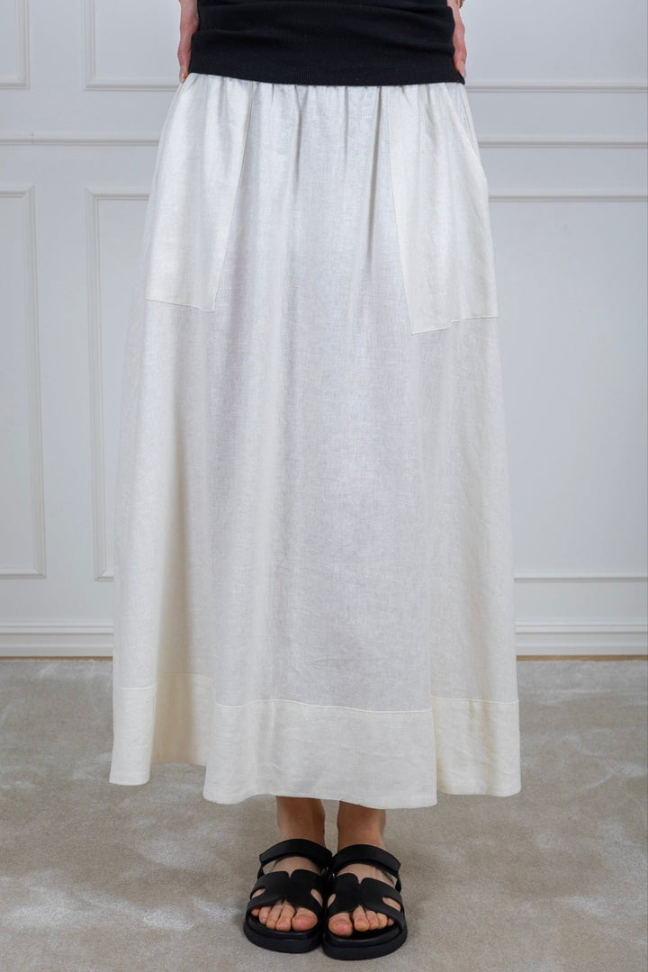 Flaxy Hw Ankle Skirt Star White | Skjørt | Smuk - Dameklær på nett