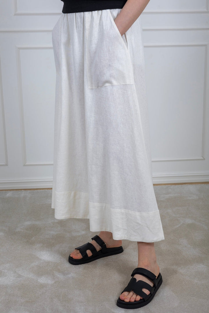 Flaxy Hw Ankle Skirt Star White | Skjørt | Smuk - Dameklær på nett