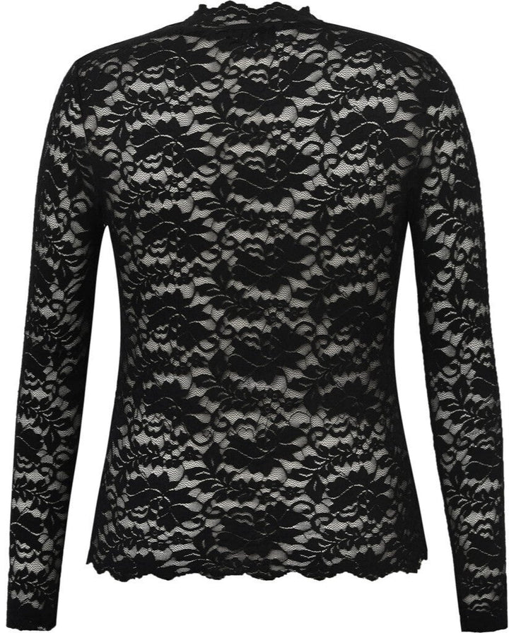 Flora Lace Blouse Black | Skjorter og bluser | Smuk - Dameklær på nett
