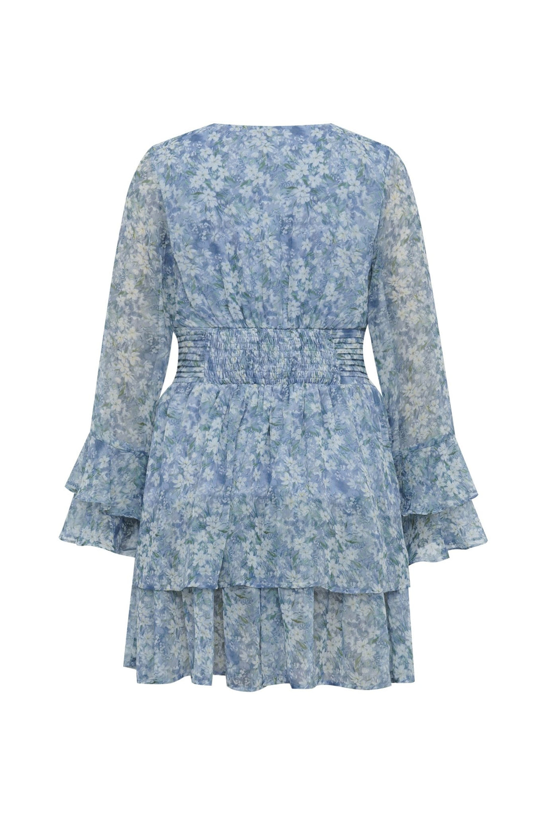 Florella Short Dress Blue/Off White | Kjoler | Smuk