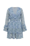 Florella Short Dress Blue/Off White