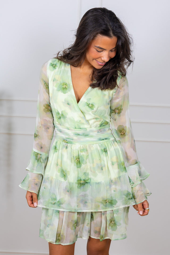 Florella Short Dress Dusty Green | Kjoler | Smuk