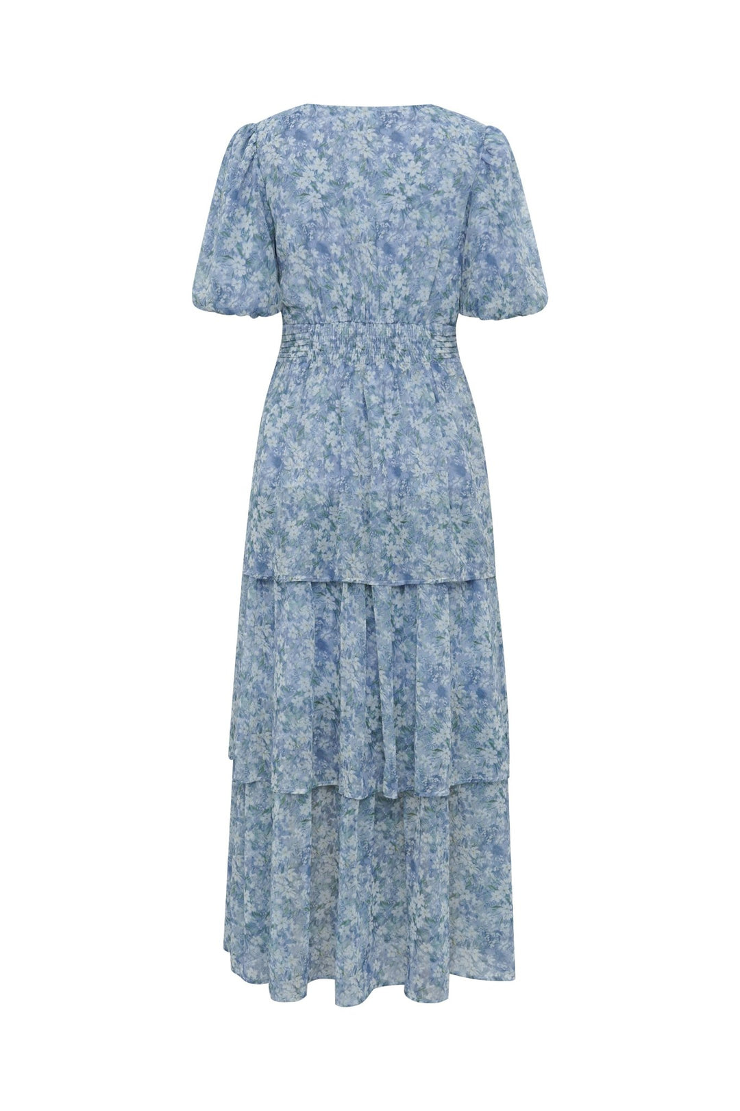 Florella Sleeve Dress Blue/Off White | Kjoler | Smuk