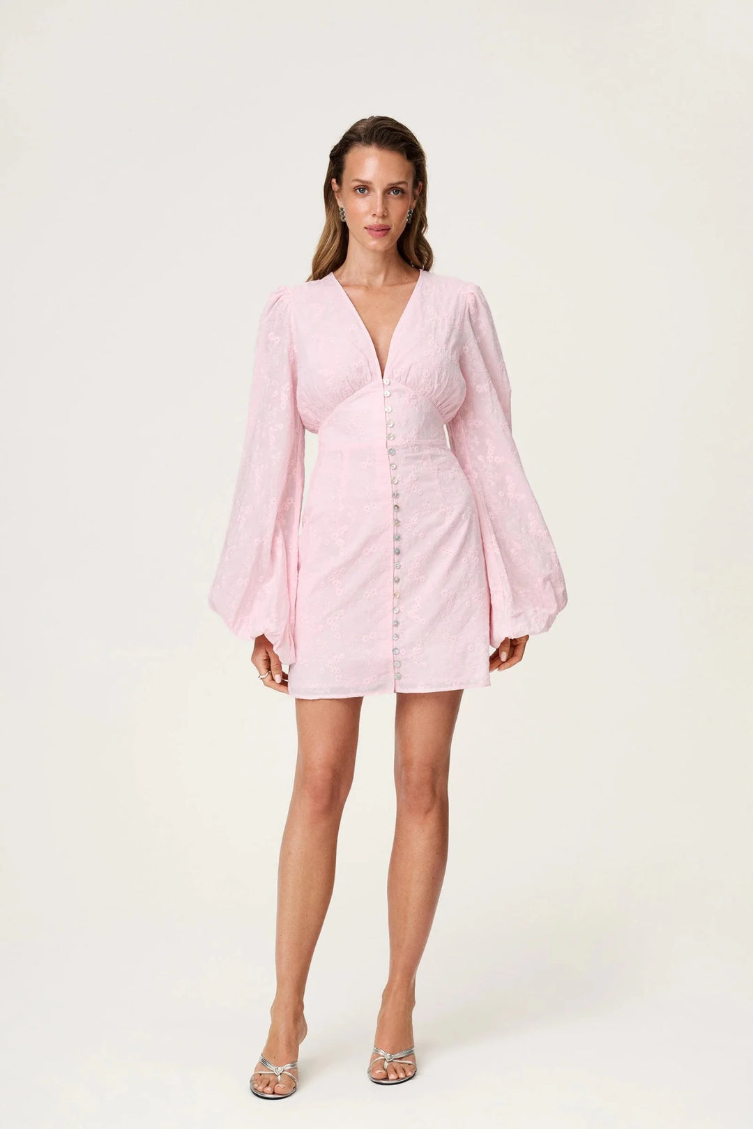 Florence Dress Pink Embroidery | Kjoler | Smuk
