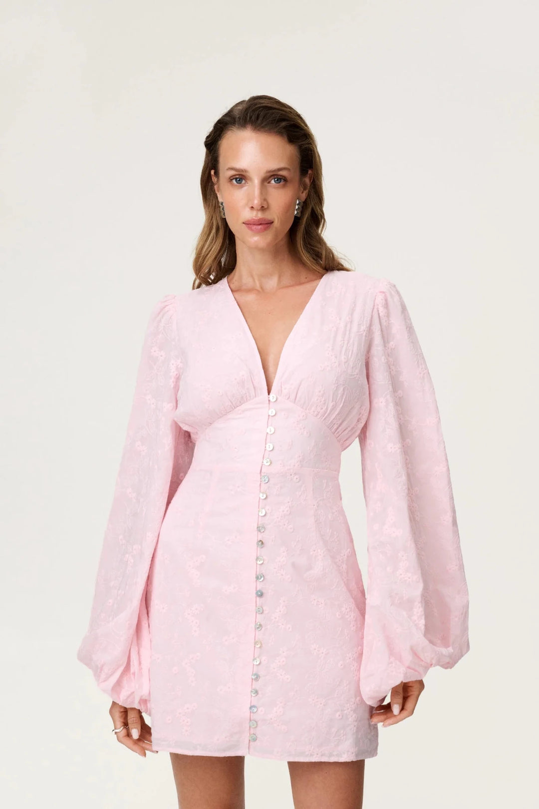 Florence Dress Pink Embroidery | Kjoler | Smuk